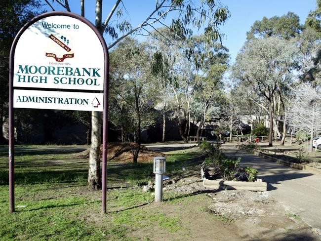 A mother slapped a student inside Moorebank High School. Picture: Matthew Vasilescu