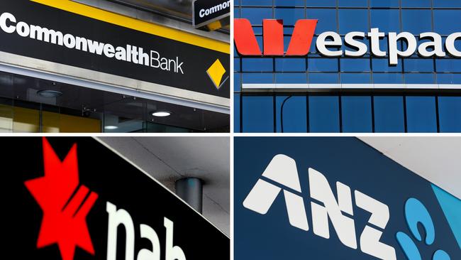 COMPOSITE 4:3 - Australia's four big banks Commonwealth, Westpac, NAB, ANZ. Picture: NCA Newswire