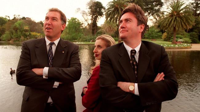 Steve Vizard, Poppy King and Eddie Mcguire in 1997.