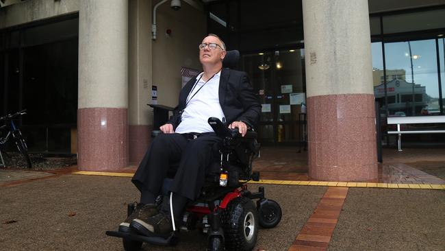 Division 2 councillor Rob Pyne outside the Cairns District Court ahead of a civil defamation trial. Picture: Peter Carruthers