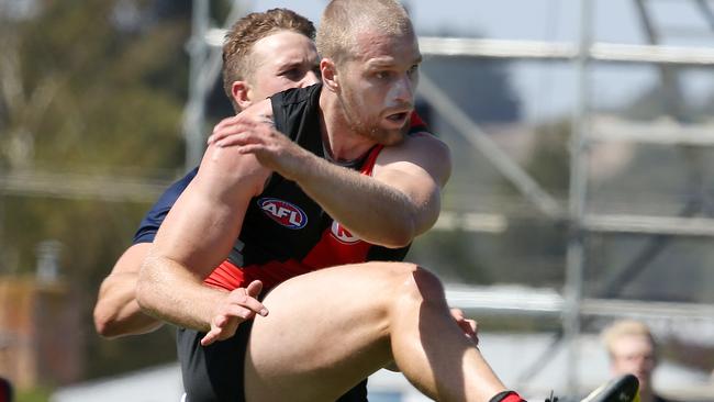 Jake Stringer started well but faded against Geelong. Picture: Michael Klein