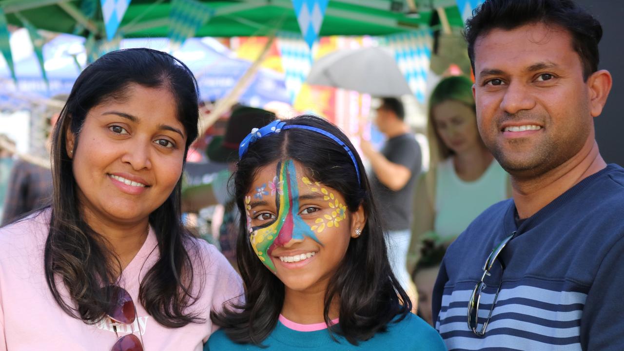 Heshani, Sethumi and Ajith Premachandra. Picture: Letea Cavander