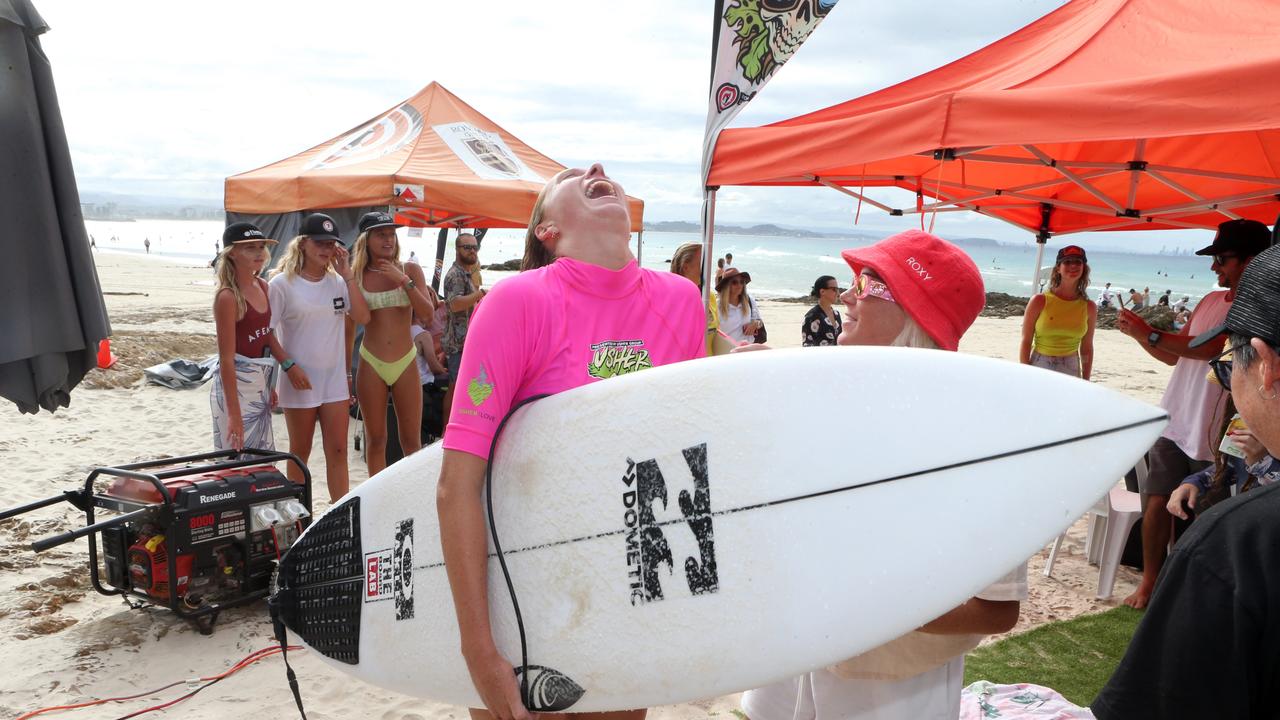 Usher Cup Finals at Snapper Rocks Winner Macy Callaghan. 30 January 2022 Coolangatta Picture by Richard Gosling