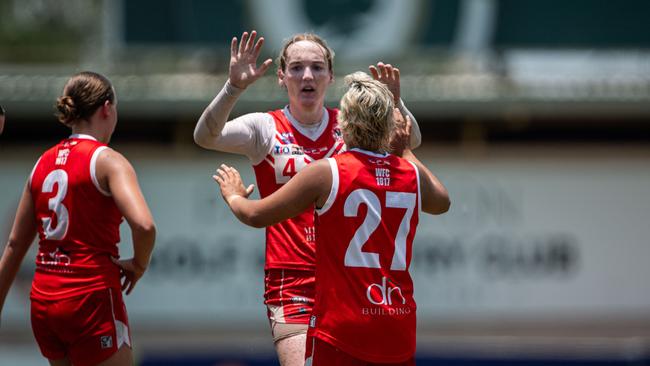 Hayley Finning in the Nightcliff vs Waratah 2023-24 NTFL women's knockout semifinal. Picture: Pema Tamang Pakhrin