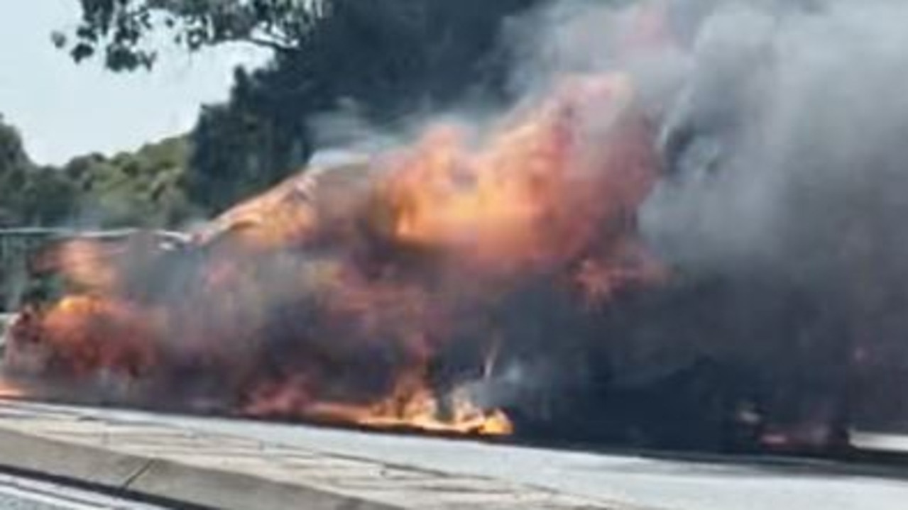 Vehicle bursts into flames on major road in Adelaide’s north