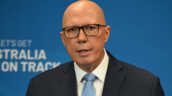 28/3/2025: Federal Leader of the Opposition Peter Dutton, starts his election campaign with a press conference at the State LNP headquarters in, Albion, Brisbane. pic: Lyndon Mechielsen/Courier Mail