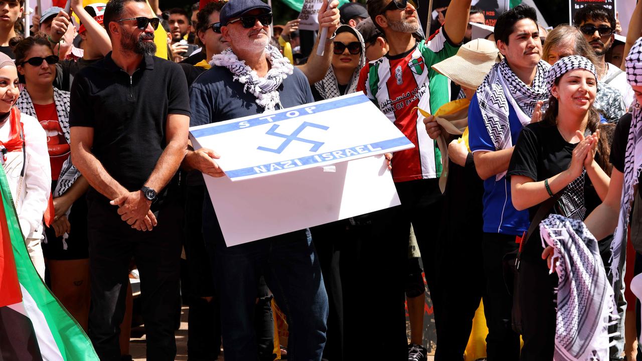 NOMAD owner Al Yazbek has apologised for allegedly displaying a swastika at a pro-Palestine rally. Picture: NewsWire / Damian Shaw