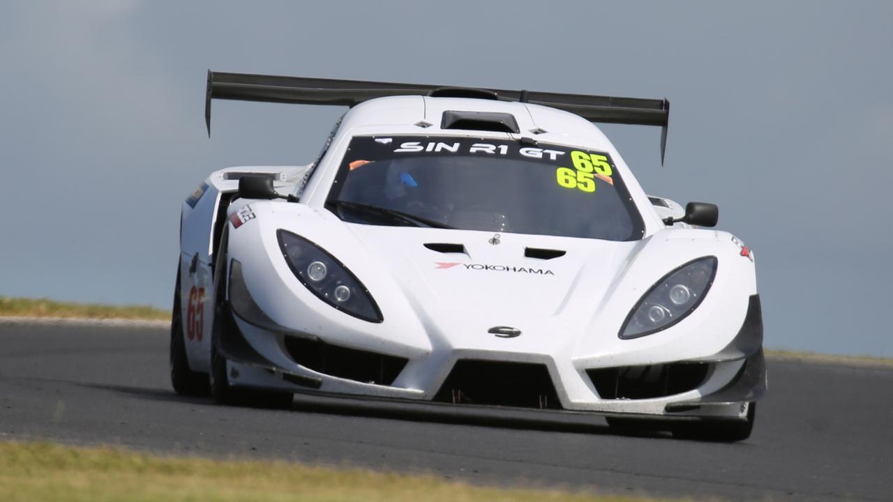 Sin Sports car, driver Benjamin Schoots winner of the CUE Tourist Trophy. Image: Revved Photography.