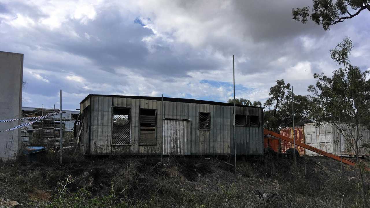 Police were on scene at a Parkhurst fire on Monday morning where a donga and machinery were destroyed. Picture: Frazer Pearce