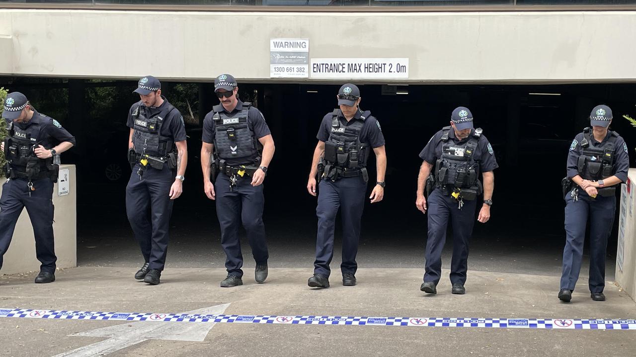 Shots echoed through the carpark just south of the CBD on Monday. Picture: Supplied