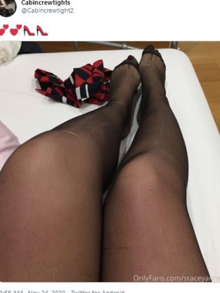 Used cabin crew tights