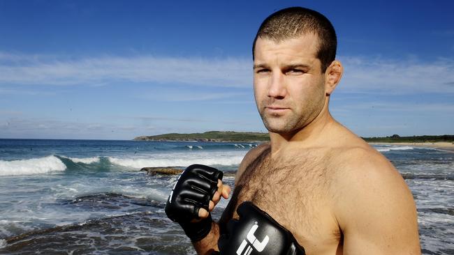 Mixed Martial Arts fighter Richie Vaculik back home at Maroubra Beach. Picture: John Appleyard