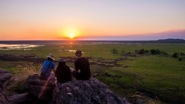 Tourists at Ubirr in Kakadu National Park. Picture: Johan Lolos