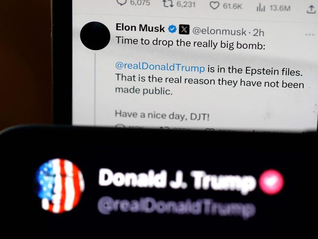 The two have been feuding on social media. Picture: Justin Sullivan/Getty Images