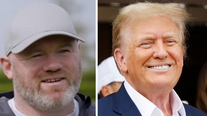 Wayne Rooney shared his wild story of playing golf with Donald Trump. Picture: Getty