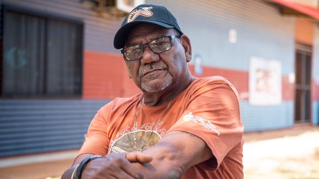 NLC chairman Samuel Bush-Blanasi at the Barunga Festival where the Territory’s land councils pledged their support for the Voice. Picture: Pema Tamang Pakrhin