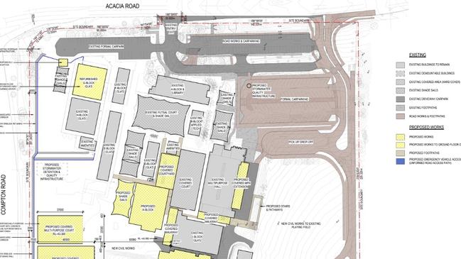 Plans for the expansion show Acacia Rd and Compton Rd. Pictures: Contributed