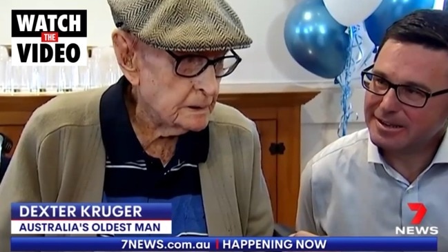 Australia’s oldest man Dexter Kruger says eating chicken brains secret ...