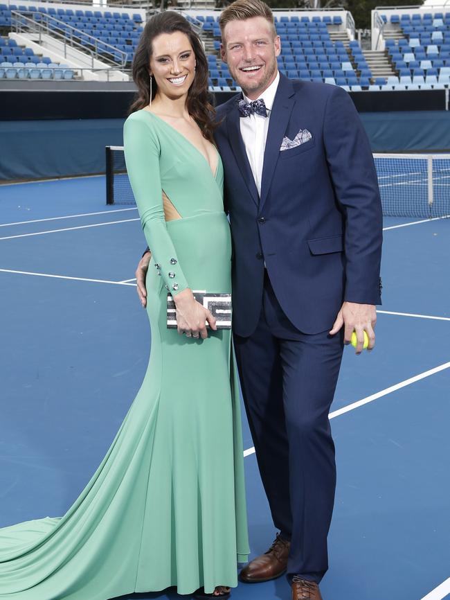 Australian tennis player Sam Groth with his wife Britt. Picture: David Caird