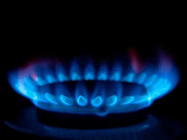 Gas stove, lit a blue flame burner,  ipad generic.