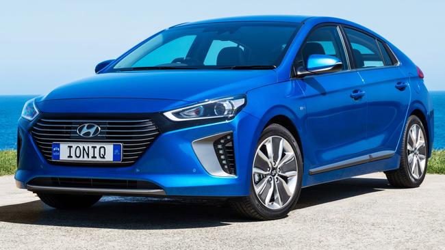 The 2018 Hyundai Ioniq Hybrid petrol-electric car. Picture: Supplied.