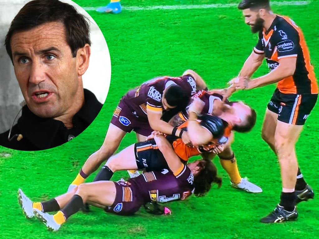 Andrew Johns wants harsher penalties for hip drop tackles.
