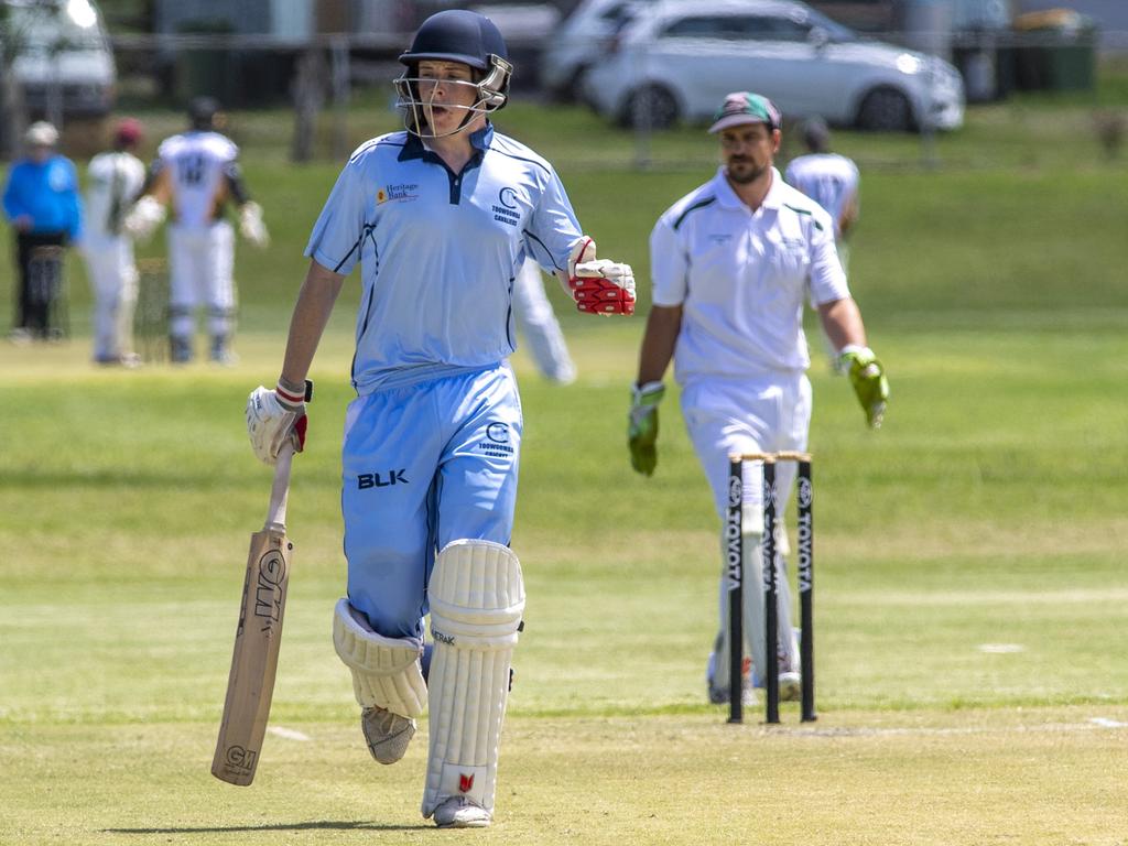 Matthew Nunn bats for Toowoomba. Mitchell Shield cricket, Toowoomba Reps vs Stanthorpe. Sunday. 17th Jan 2021