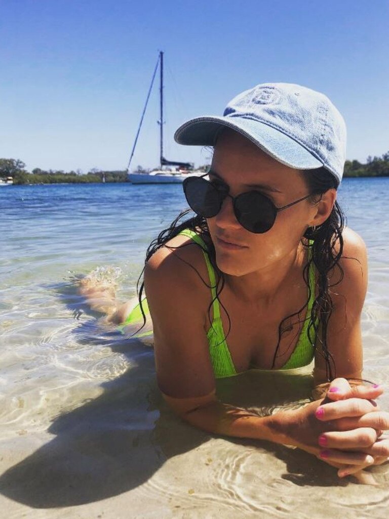 Hayley Raso likes to unwind by the beach in her spare time. Picture: Instagram