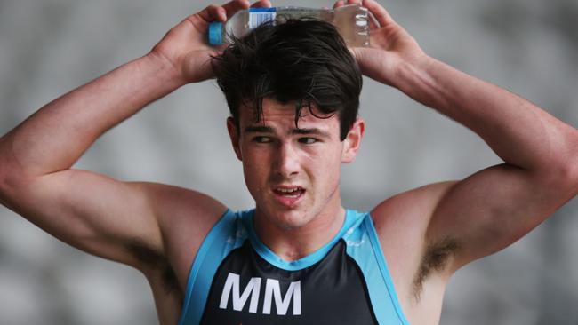 Andrew Brayshaw in action at the AFL draft combine. Picture: Getty Images