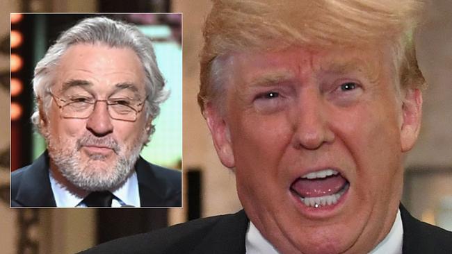 US President Donald Trump hit back at Robert De Niro after the Oscar-winning actor used an expletive to condemn him at the Tony Awards. Picture: Supplied