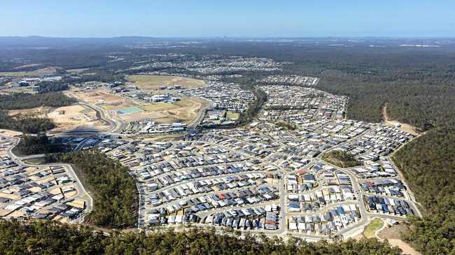 An aerial shot of Springfield Lakes and Springfield Rise. Picture: Wes Palmer