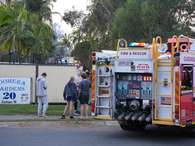 A unit has exploded in flames on the Gold Coast. Picture: Charlton Hart/Gold Coast Bulletin