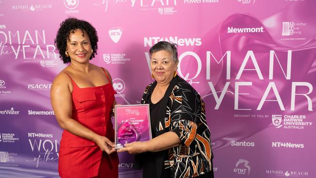 Aunty Bilawara Lee, winner of the First Nations Women category at the 2025 NT News Woman of the Year Awards. Photo: Georgia Politis