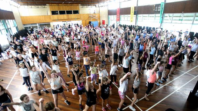 Rehearsals for Creative Generation 2022 at Coorparoo Secondary College. Picture: Steve Pohlner