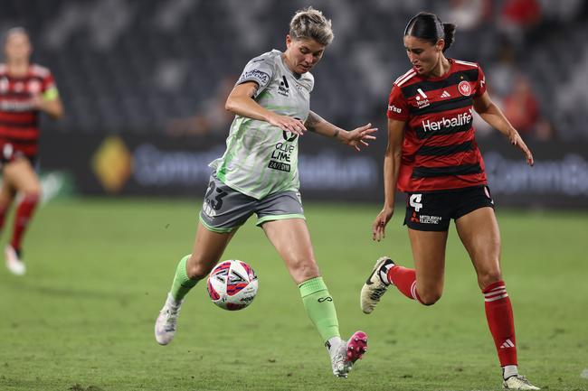 Matilda Michelle Heyman playing for Canberra United. Picture: Jason McCawley/Getty Images