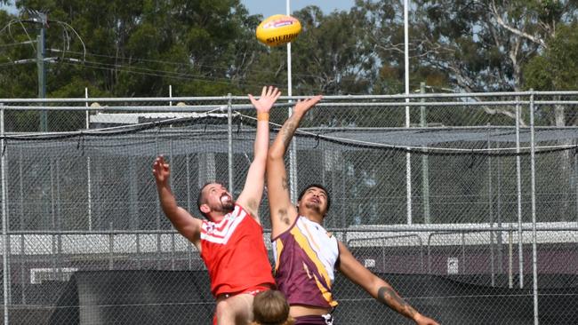 SWANS CRUSH TIGERS: The Lismore Swans senior men's team played the Tigers in Grafton and soundly defeated the 2020 AFL North Coast premiers in a tough game on May 8, 2021. Photo courtesy: Adrian Etherson