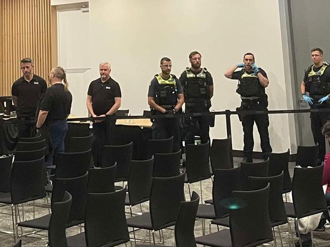 Councillors and staff of the City of Casey were allegedly escorted out of a council meeting by police on Tuesday night following a tense protest from more than 500 local residents.