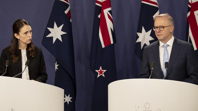 Jacinda Ardern with Australian Prime Minister Anthony Albanese. Picture: Nikki Short