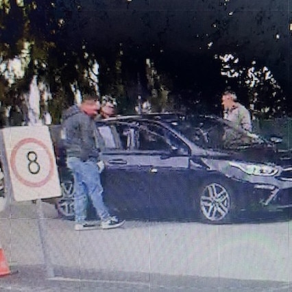 Police reportedly stopped this car about 11.30am. Picture: Supplied