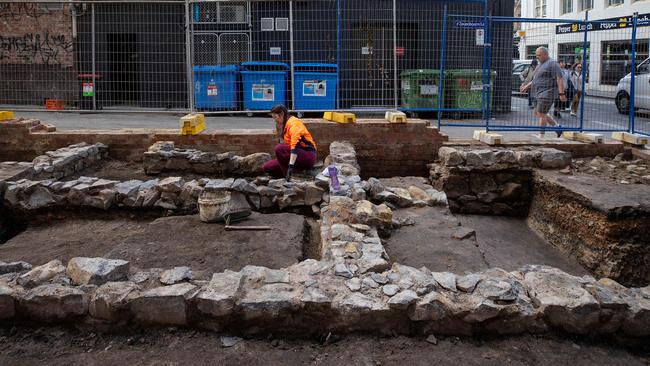 The dig, at the corner of Zevenboom Lane, has taken two months so far. Picture: Mark Stewart