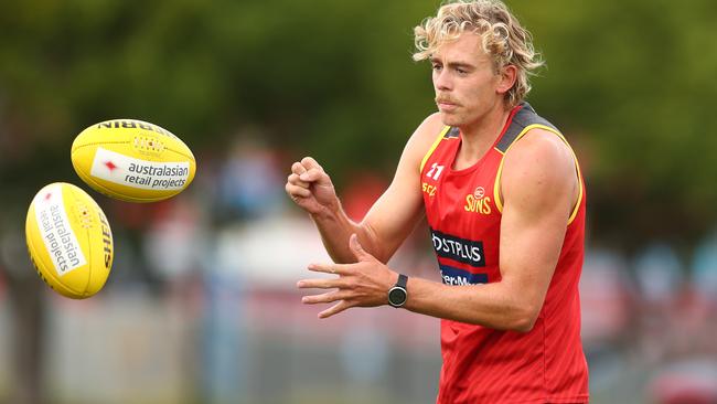 Greenwood says he’s come to the Suns to get his hands dirty with tackling and contested ball. Picture: Chris Hyde (Getty).