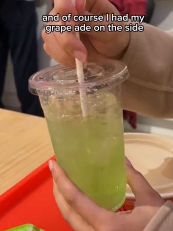 There were even Korean drinks. Picture: TikTok/@cinsdaily