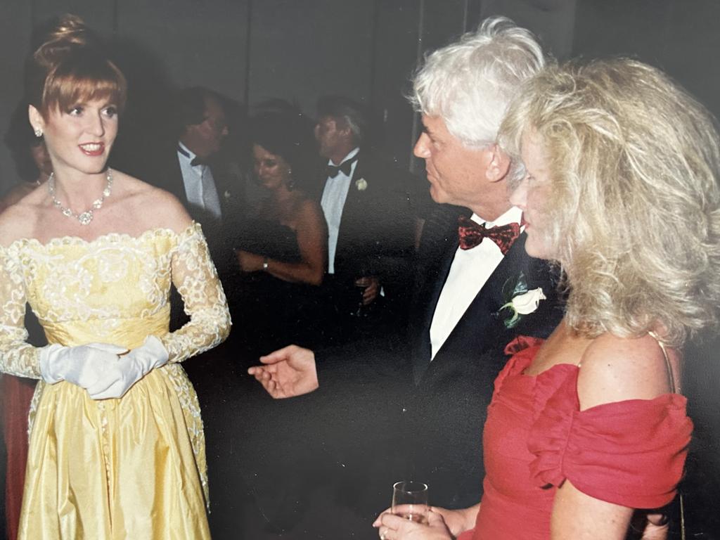 Melbourne advertising executive Tony White and wife Leonie meet Sarah Ferguson, the Duchess of York in November 1990.