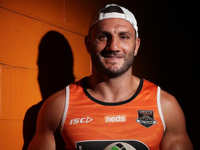 HOLD DO NOT USE WITHOUT PERMISSION FROM DAILY TELEGRAPH SPORTS EDITORS ADAM MOBBS OR TIM MORRISSEY - Robbie Farah poses for a portrait during Wests Tigers NRL media day at Concord Oval, Sydney. Picture: Brett Costello