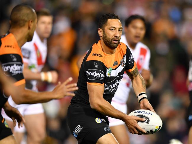 When Laui made his NRL debut, Benji Marshall was one of just four starting Polynesian playmakers. Now that figure has doubled. Picture: AAP.