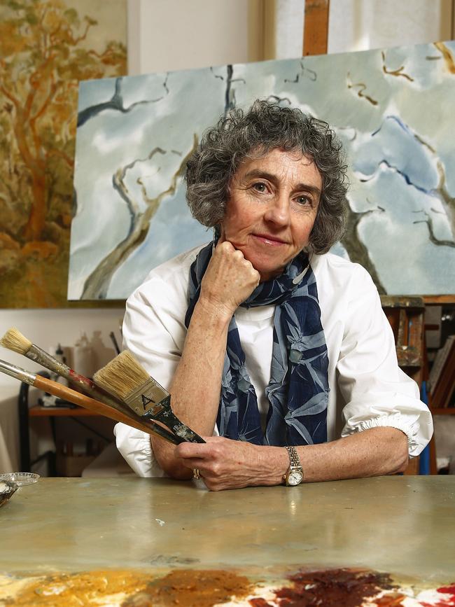 Artist and art patron Michelle Belgiorno- Nettis at her Mosman studio. Picture: John Appleyard