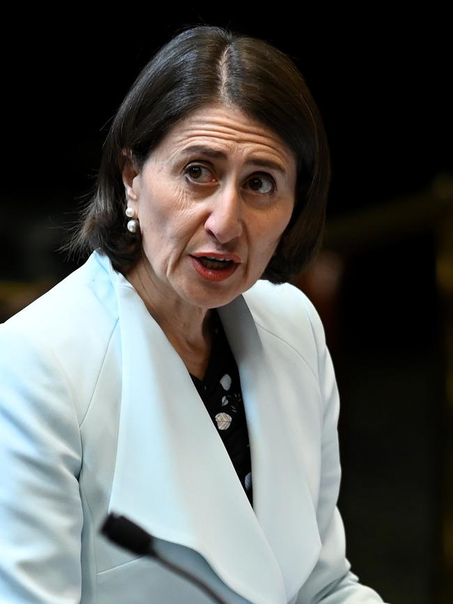 NSW Premier Gladys Berejiklian in Question Time today. Picture: Joel Carrett