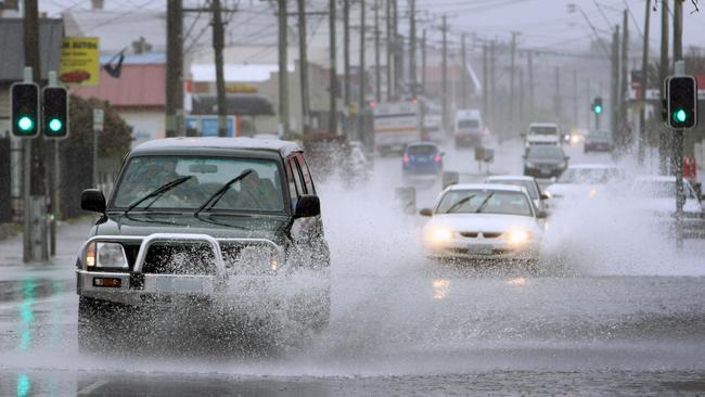 Heavy rain in northern Tasmania. File image.