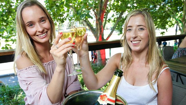 Enjoy a glass of bubbles outside at Arbory. Picture: Ian Currie