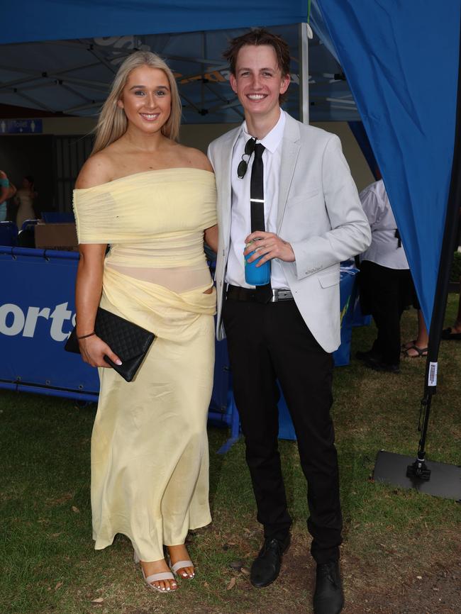 Amali Price and Max Marshman attend the Ballarat Cup. Picture: Brendan Beckett